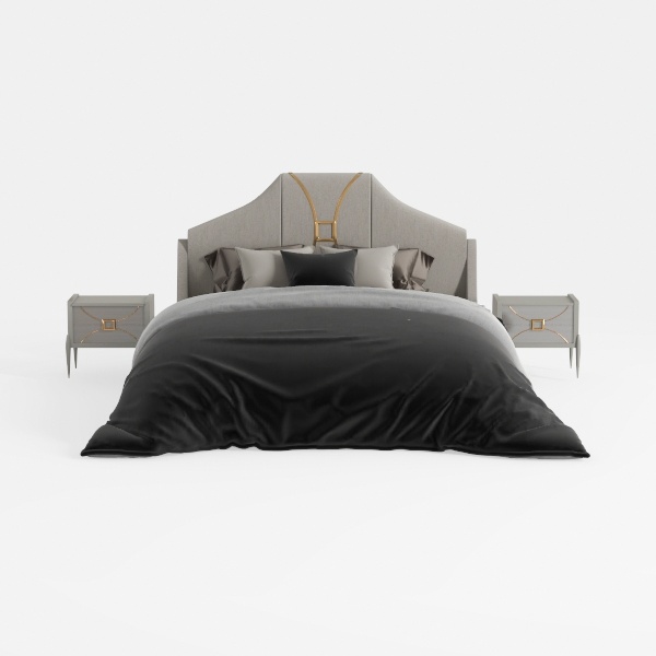 Acme Dante Queen Bed in Gray Velvet