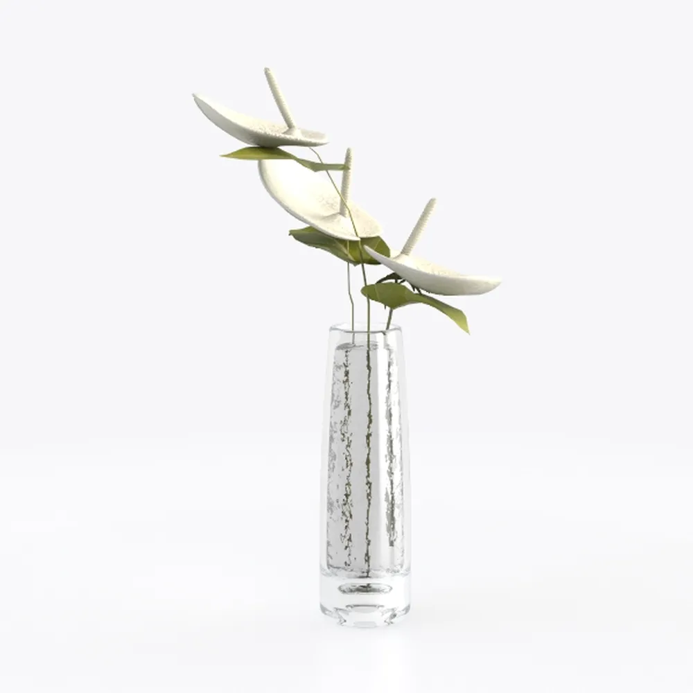 White Ceramic Bud Vase Single Flower Small Bud