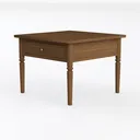 Trent Home Wood 24" Transitional Bedside Left 45 Degree View