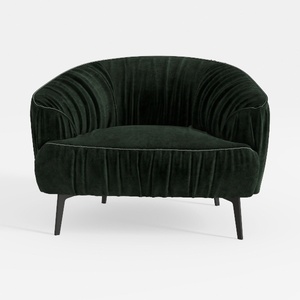 LINSY Accent Chair with Ottoman, Modern Barrel