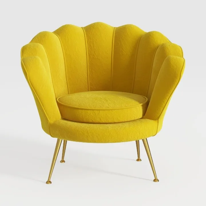 VINGLI Petal Makeup Vanity Chair with Back,Flower