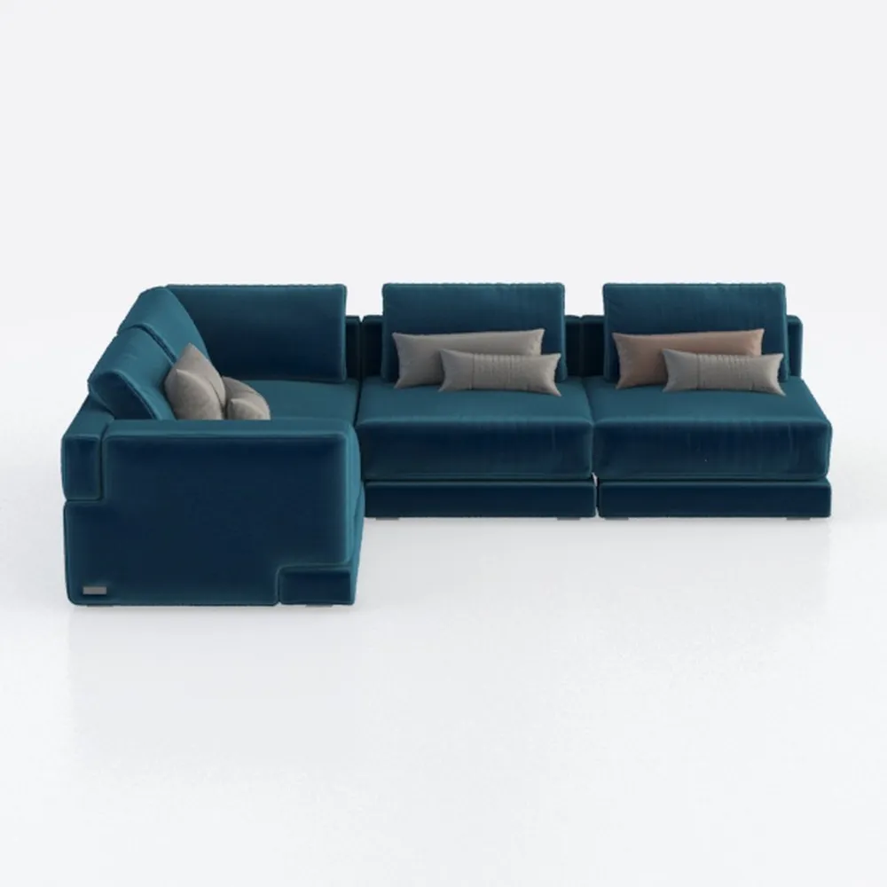 109 * 54.7" Chenille Modular Sectional Sofa,U