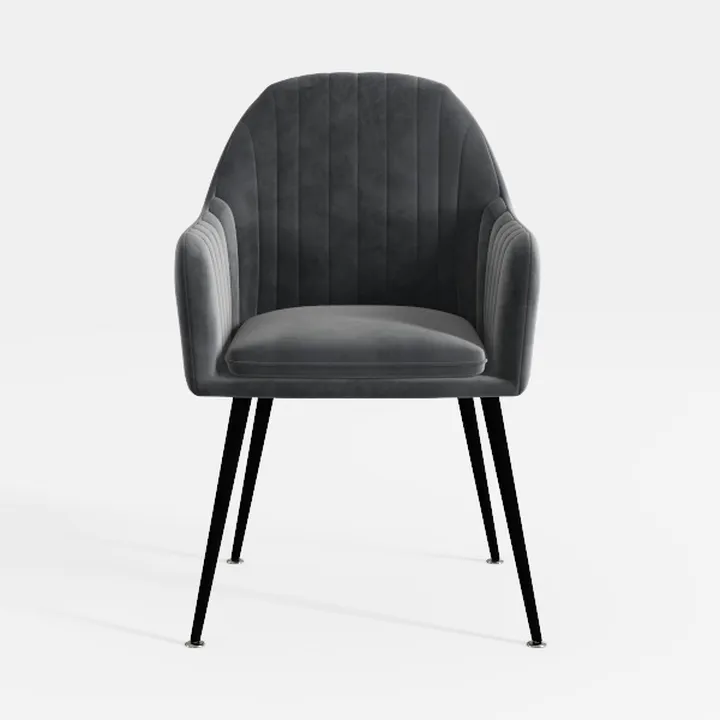 Navy Blue Nordic Style Dining Chair with Soft