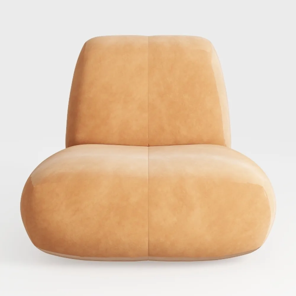 Pemberly Row Genuine Italian Leather Brown Swivel 