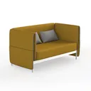 47.2" Small Loveseat Sofa Tufted, Plush Corduroy U Right 45 Degree View