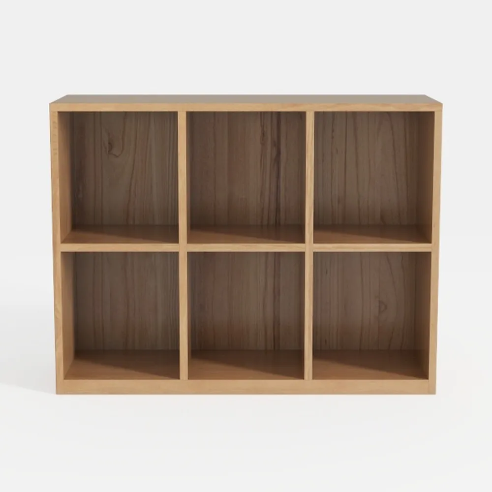 6 Cube Organizer Bookcase - Fabric Storage Bins