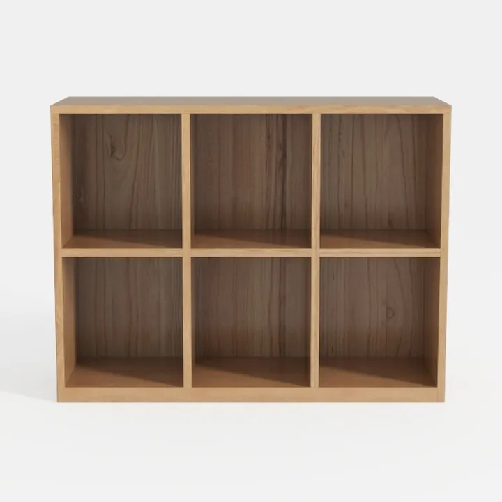 6 Cube Organizer Bookcase - Fabric Storage Bins