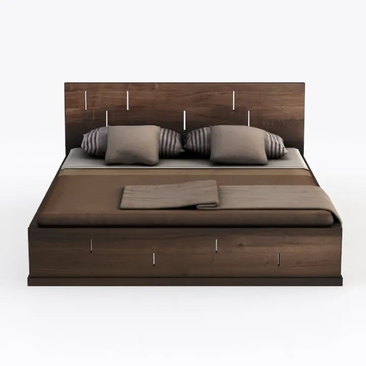 BOWERY HILL Modern Wood Queen Size Platform Bed in