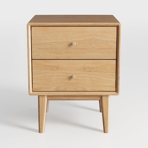 - Table Double Drawer Bedside Table/Nightstand