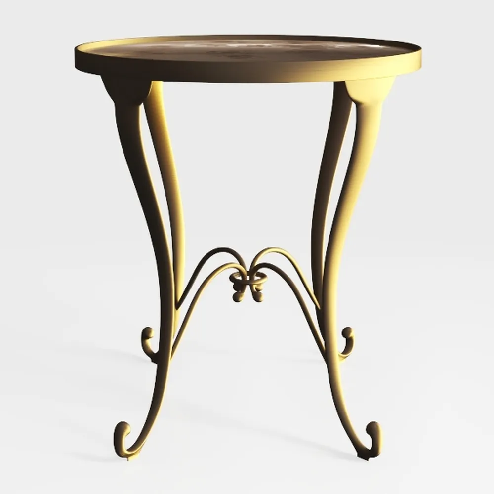 Subtropical Leaf Small Patio Table,Outdoor Side