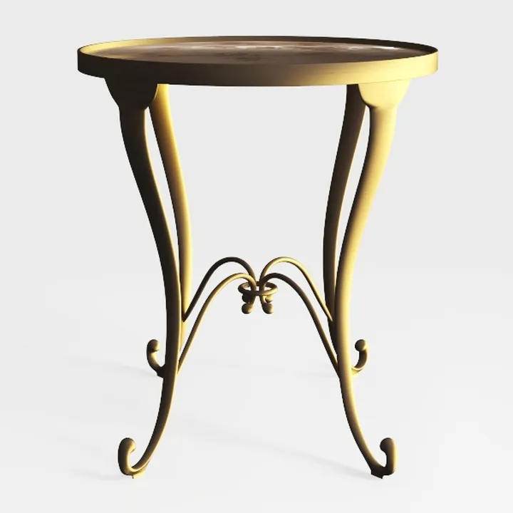 Subtropical Leaf Small Patio Table,Outdoor Side