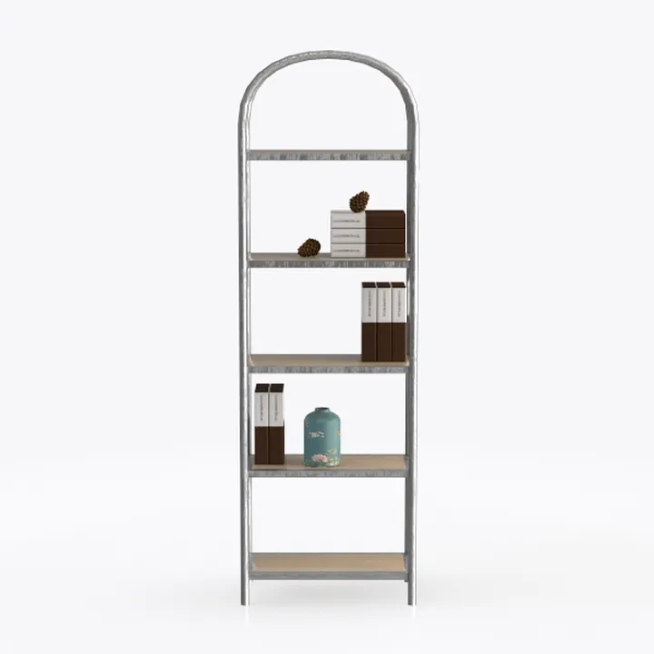 GarveeHome Arched Bookshelf 5 Tier Tall Bookcase