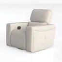 Minimalist Fabric Recliner Chair Modern Comfortable 3D Model Left 45 Degree View