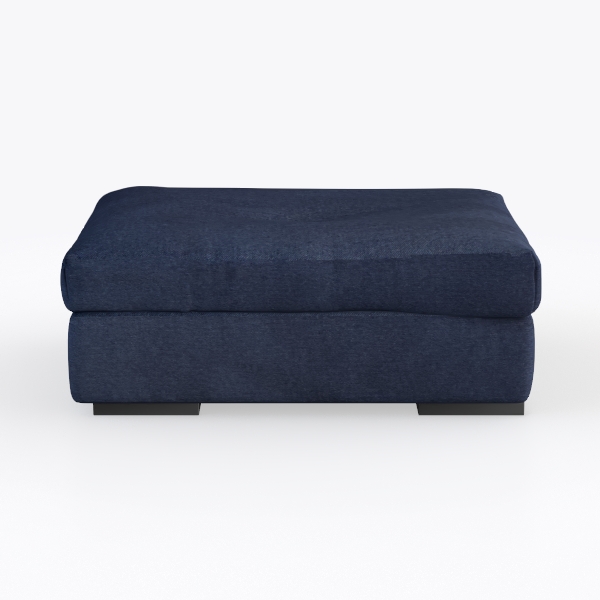 Blue Ottoman for Modular Sectional Sofa, Chenille