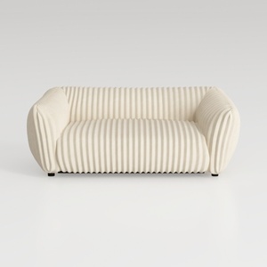 BOWERY HILL Modern Oversized Swivel Fabric Accent 
