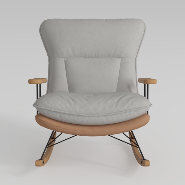 Rocking Chair with Footrest-Glider Rocking Chair w | Homestyler