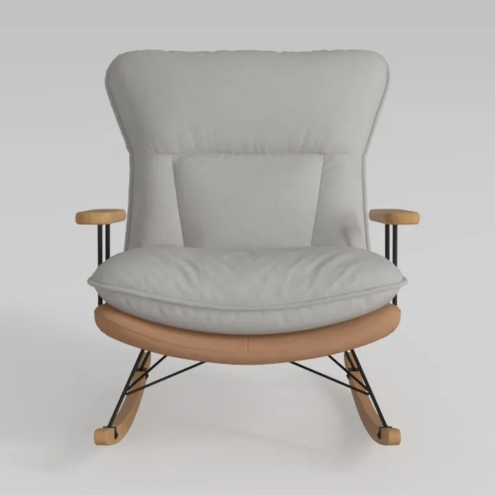 Rocking Chair with Footrest-Glider Rocking Chair w