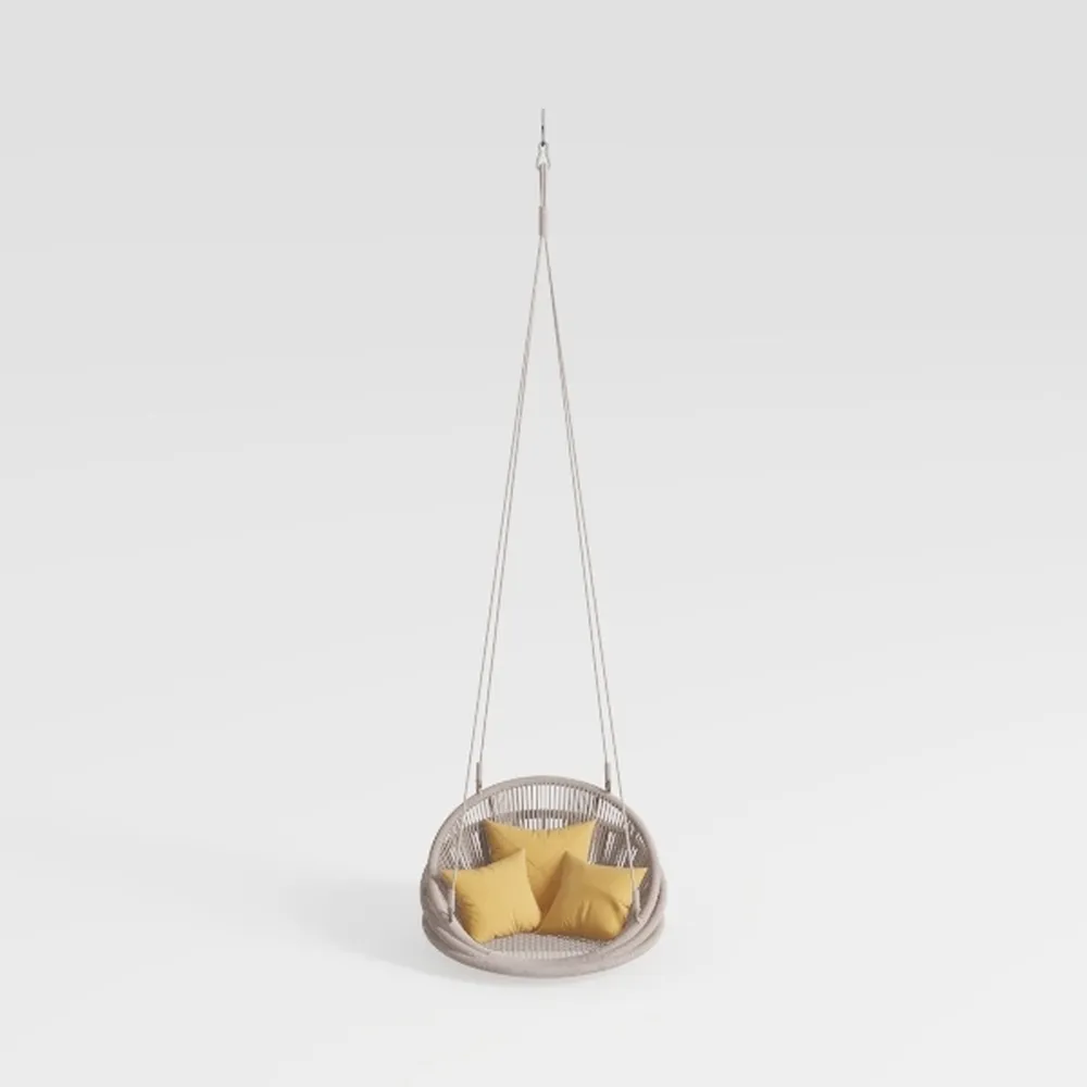 KOUBOO Hanging Rattan Swing Chair with Seat Cushio