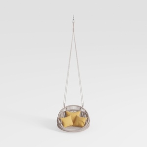 KOUBOO Hanging Rattan Swing Chair with Seat Cushio