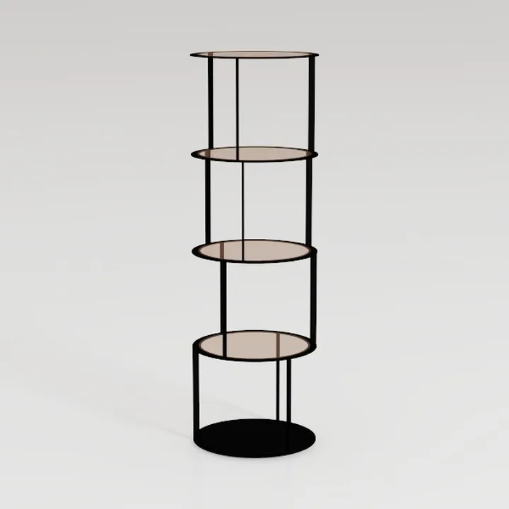 4-Tier Rotating Book Shelf, 360° Display Spinning