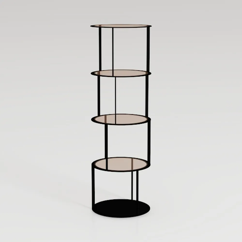 4-Tier Rotating Book Shelf, 360° Display Spinning