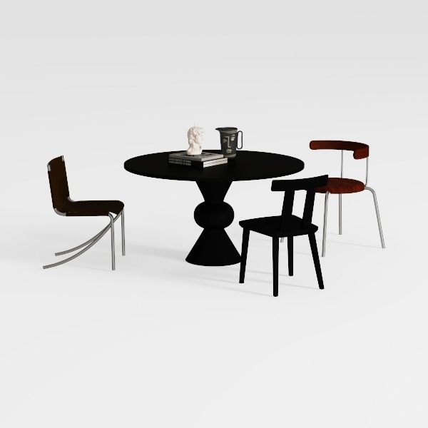 Frond and Form Outdoor Patio Modern 5-Piece Round 