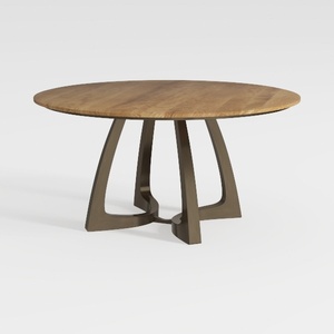 43.3in-59in Extendable Round Dining Table for 4-8