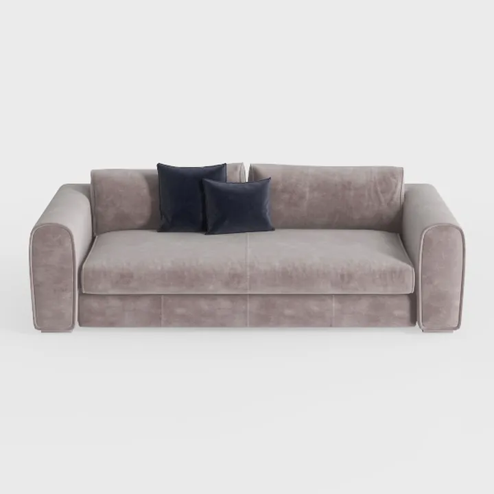 Armen Living Serenity 79" Fossil Gray Velvet Sofa 