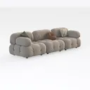 117.3” Modular Sectional Sofa, Corduroy Boneless Right 45 Degree View