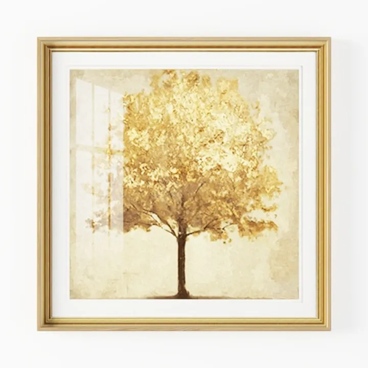 RETRART Vintage Christmas Tree Wall Art Print
