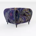 single sofa-Violet Right 45 Degree View