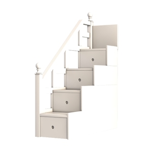 stair-shaped storage area-Country Style