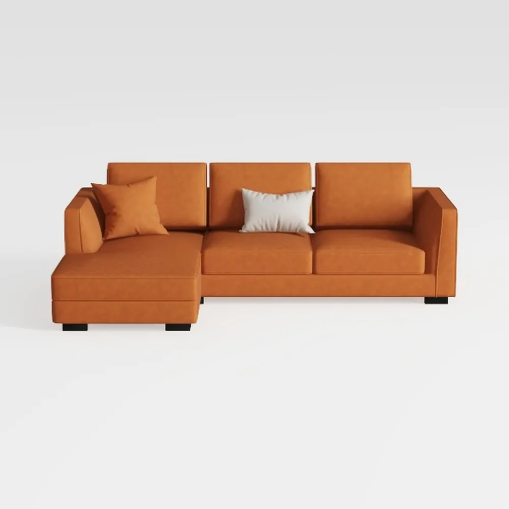 82.7" L Shaped Sectional Sofa with Cup Holders
