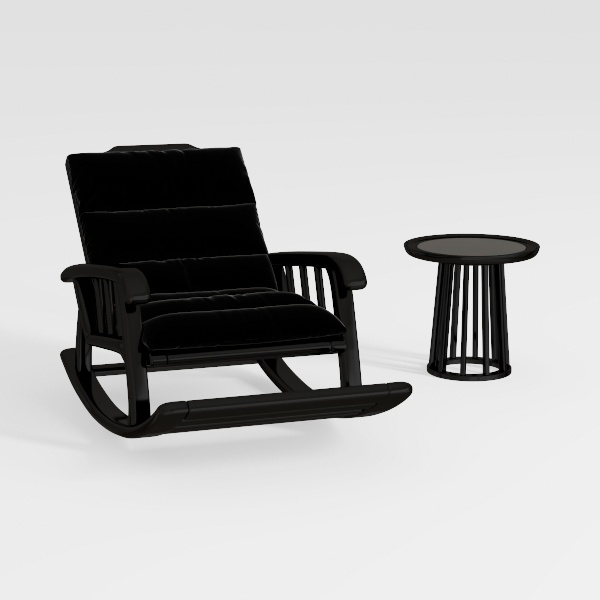 SERWALL Modern Outdoor Rocking Chair Set of 2