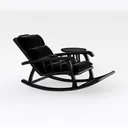 SERWALL Modern Outdoor Rocking Chair Set of 2 Right 45 Degree View