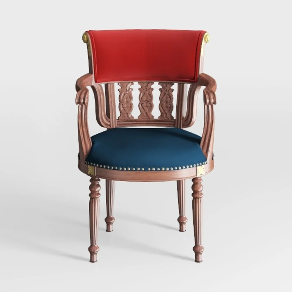 Biscottini Poltrona Salotto e Sedia Camera da Letto 82x55x60 cm | Poltrona Camera da Letto con Finitura Argento | Poltrona Rossa Velluto