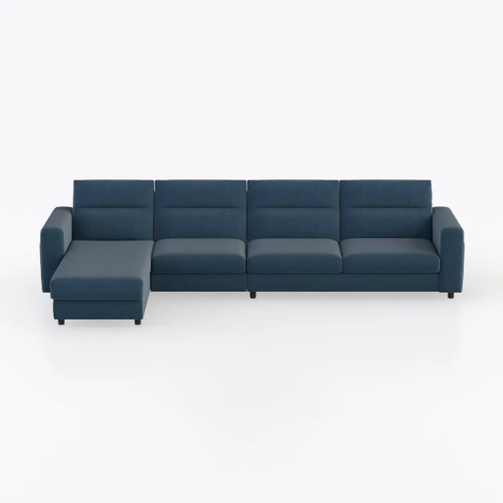 SPOFLYINN L Shaped Sectional Sofa with Storage Foo