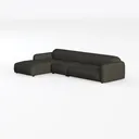 THSUPER 102'' Microfiber L Shaped Sectional Sleepe Left 45 Degree View