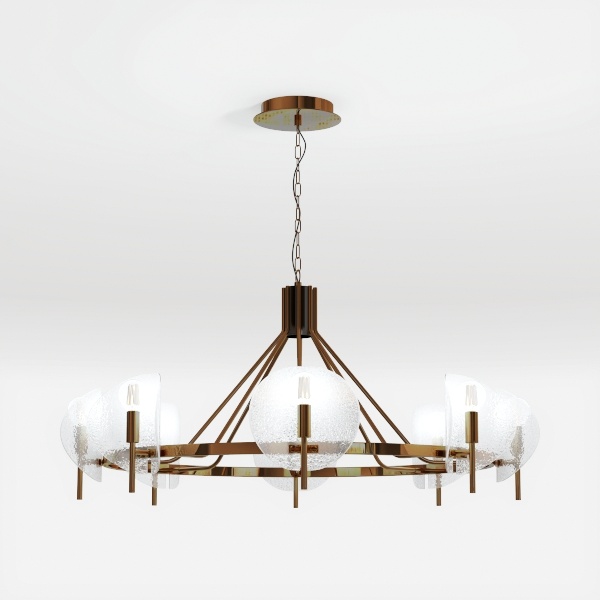 LOVEDIMA Gold Wagon Wheel Chandelier Rustic 35.4&#39;&#39;