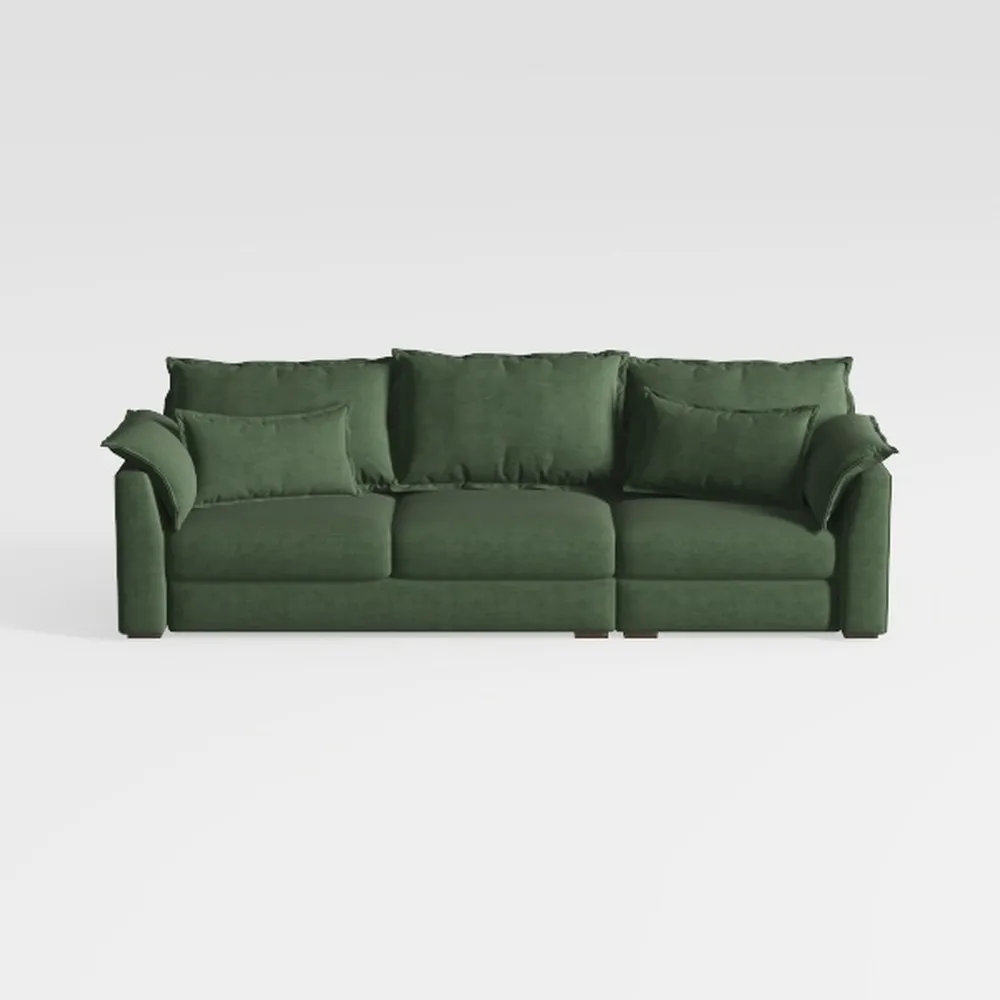 Stylish Mid-Century Modern 3-Seater Sectional Sofa