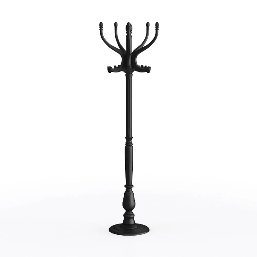 16-inch Iron Candlestick Holders, Black 5-Arm