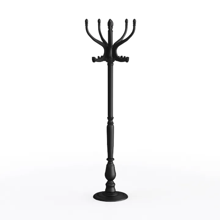16-inch Iron Candlestick Holders, Black 5-Arm