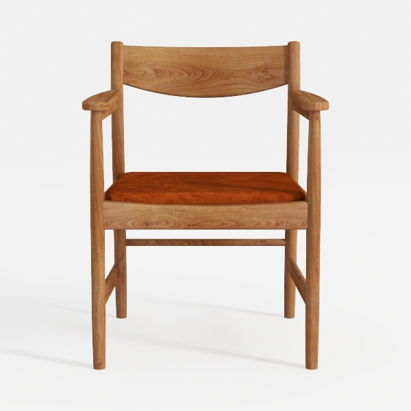 Solid Wood Modern Simple Design with Armrests and