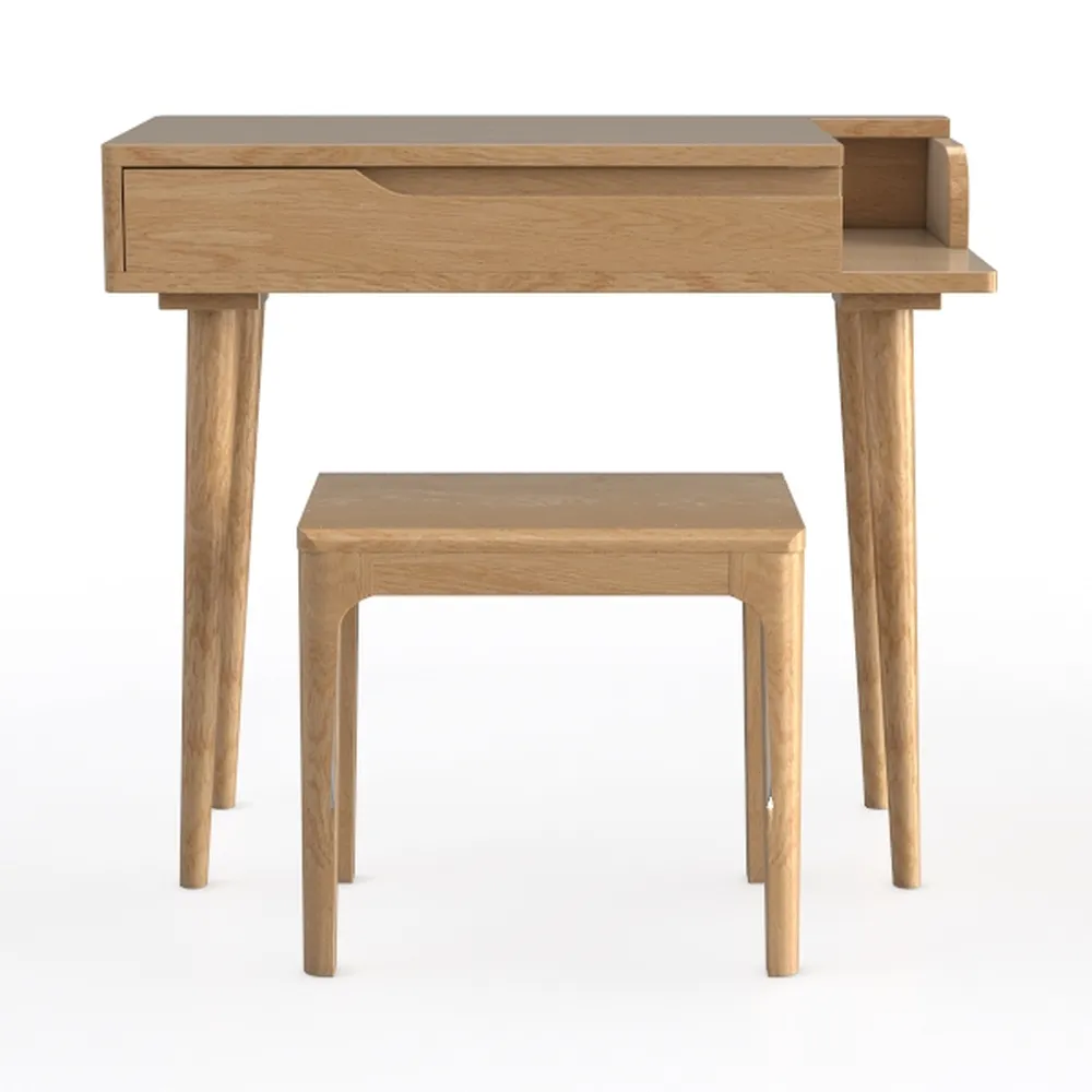 TREATLIFE HOME Solid Wood Computer Desk with Drawe