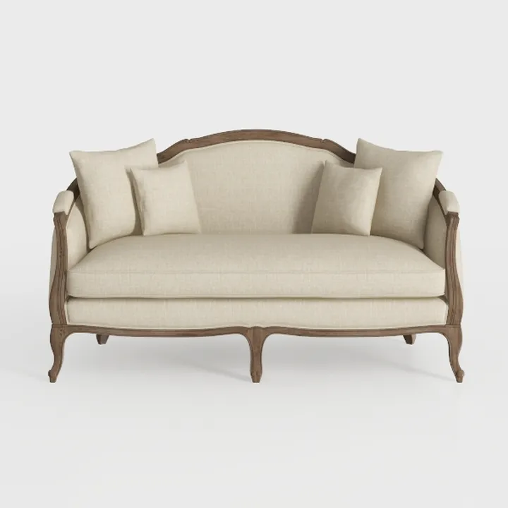 MICHAEL AMINI Malibu Crest Sofa - Cloud White/Char