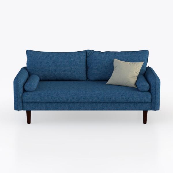 Velvet Sofa Modern Couch w/Wooden Legs - Living