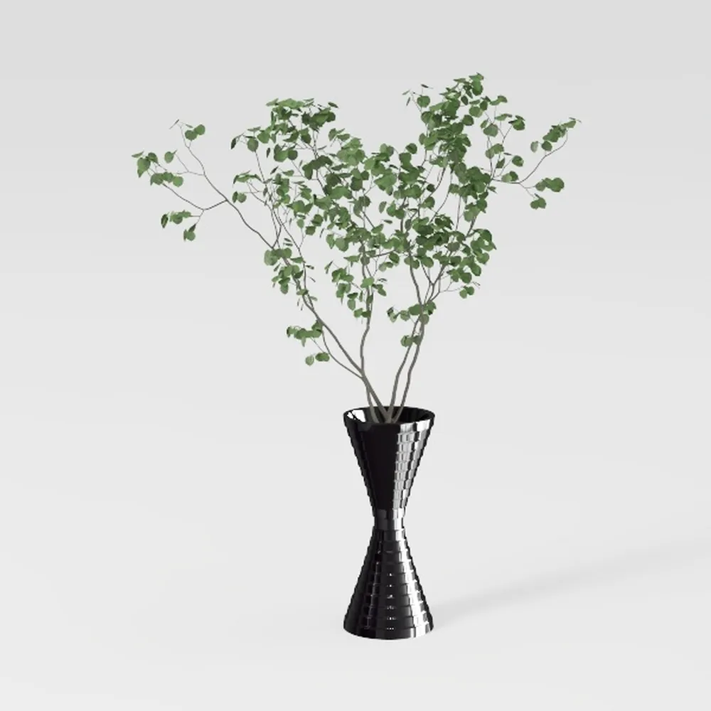 Torre & Tagus 11" Tall Ceramic Black and White