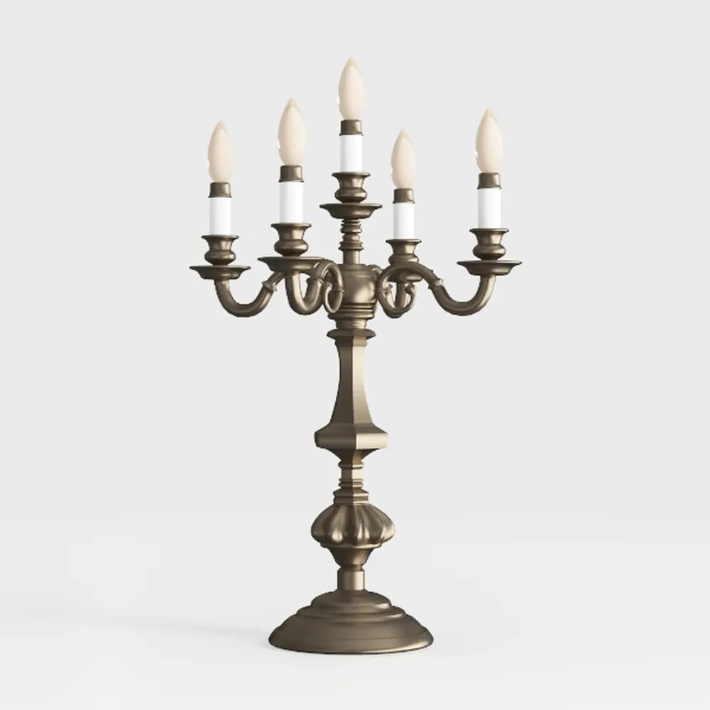 5 Arms Candle Holder, 5 Arms Alloy Candle Holder