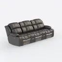 Lifestyle Furniture Utica Reclining Sofa, Dark Right 45 Degree View