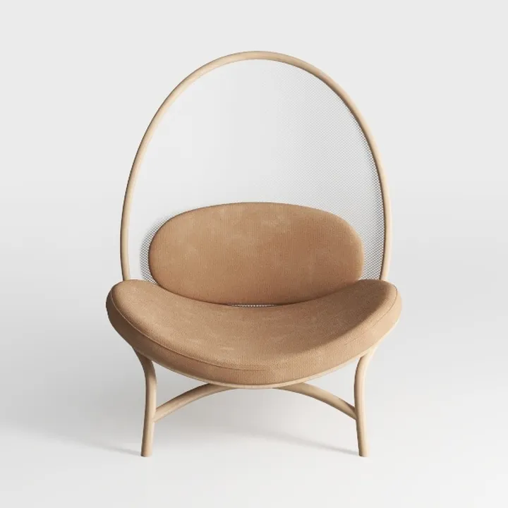 INMOZATA Swivel Wicker Papasan Chair Indoor Outdoo